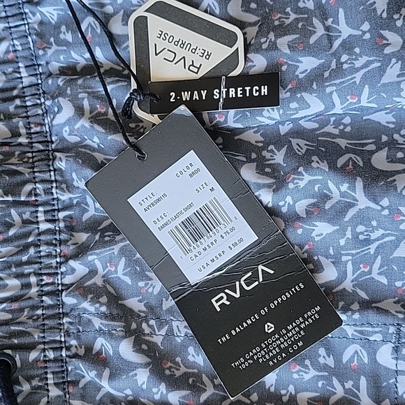RVCA stretch swim trunk sz M - Picture 2 of 6